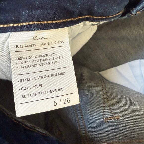 KanCan Curvy Distressed Medium Wash Button Stretch Denim Jeans -sz 5/26 - Picture 4 of 6